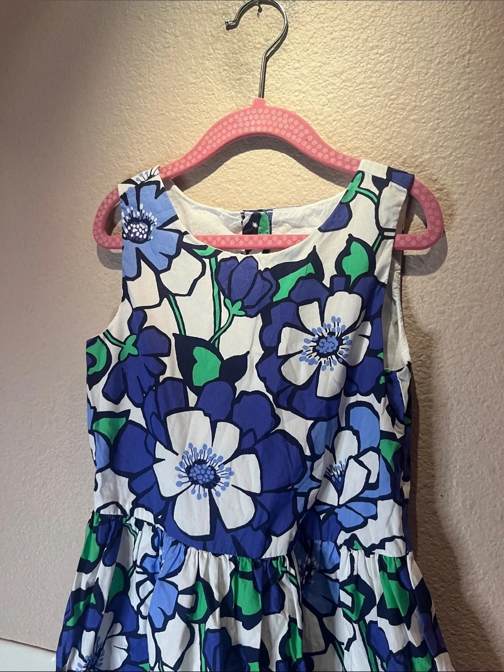 Gymboree Girl’s Cotton Floral Grosgrain Ribbon Dress Size 7
